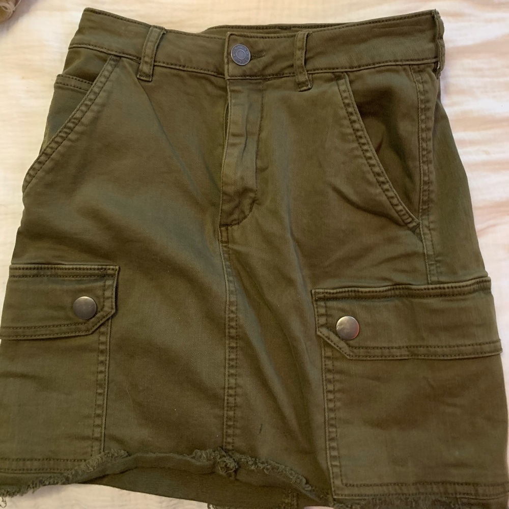 mini skirt, camo green